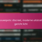 Inbouwspots: discreet, moderne uitstraling, gericht licht