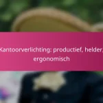 Kantoorverlichting: productief, helder, ergonomisch