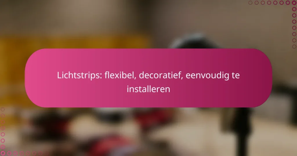 Lichtstrips: flexibel, decoratief, eenvoudig te installeren