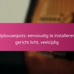 Opbouwspots: eenvoudig te installeren, gericht licht, veelzijdig