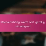 Sfeerverlichting: warm licht, gezellig, uitnodigend